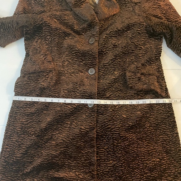 VTG Marvin Richard’s Mocha Brown Faux Fur Plush Mid Length Coat XL - Picture 9 of 12